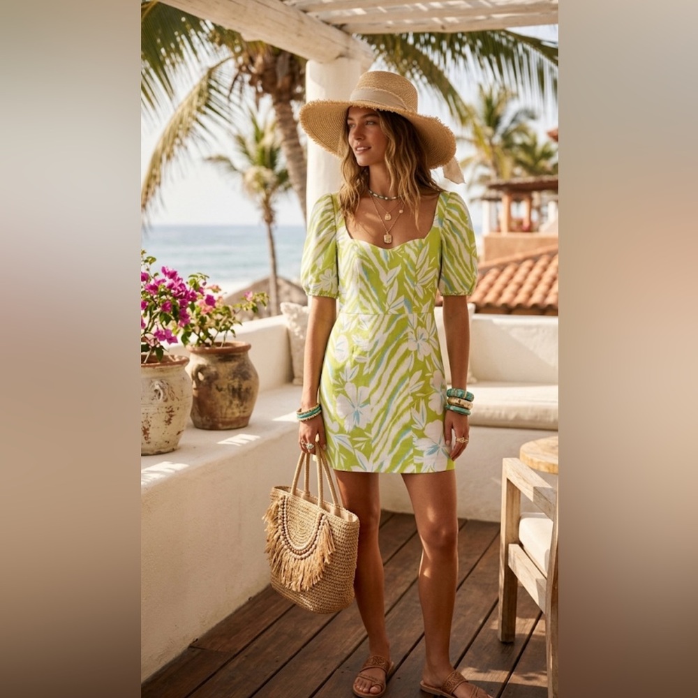 French Connection Floral Tropical Summer Mini Dress